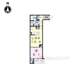 ヒカルサ尼崎若王寺【3階】の間取り