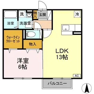 グランシャリオ B【2階】の間取り