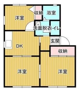 ハーモニーハイツ【1階】の間取り