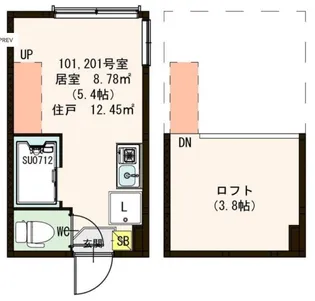 ハーモニーテラス豊玉中【1階】の間取り