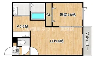 アンクレール恵み野【2階】の間取り