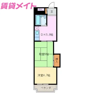 シャンピアスズキ【5階】の間取り