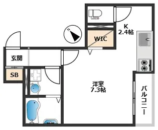 プラム城山【1階】の間取り