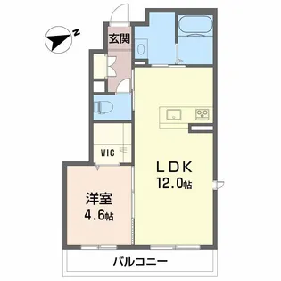 アミコート元結掛【1階】の間取り
