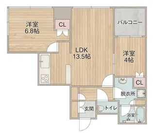 シティタワー西梅田【15階】の間取り