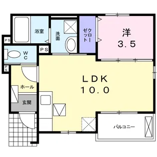 ウッド ベル I【1階】の間取り