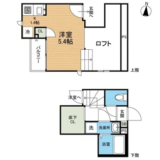 CB南熊本ライト【1階】の間取り
