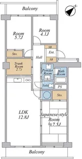 ライオンズマンション市川第三【2階】の間取り
