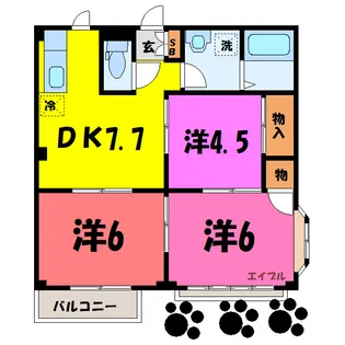 MT21 A/B【2階】の間取り