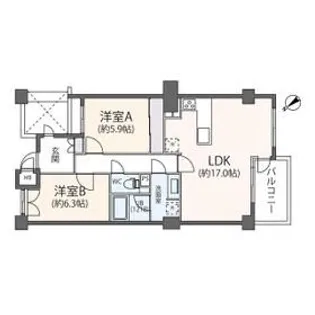 カスタネア栗平【4階】の間取り