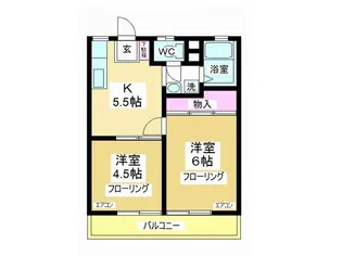 コンシェール東原【2階】の間取り