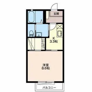 コート・ブルージュ【1階】の間取り
