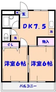 ニシノコーポ【2階】の間取り