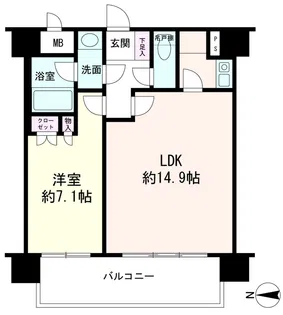藤和ハイタウン上野【6階】の間取り
