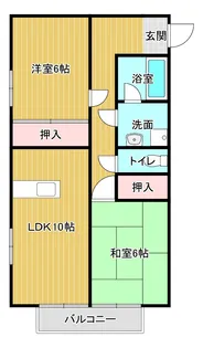 エクセレント都賀B【2階】の間取り