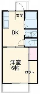 ハイツ宝積寺【1階】の間取り