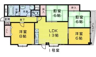 ロータリービルド宿院【2階】の間取り