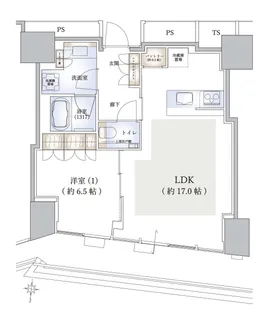 Brillia Tower 堂島【7階】の間取り