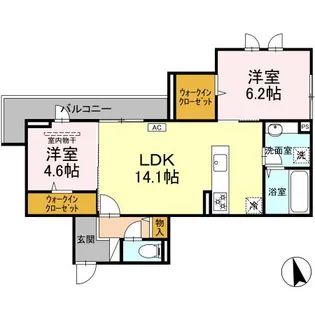 L’ESSOR西条【2階】の間取り