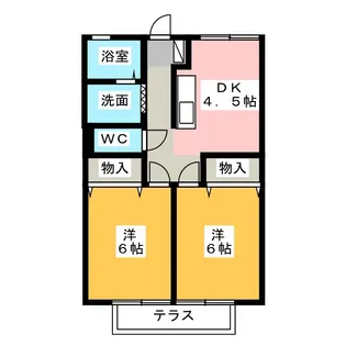 竹富ハイツ【1階】の間取り