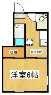 東京都小平市学園東町2【アパート】の間取り