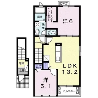 シュクル I【2階】の間取り