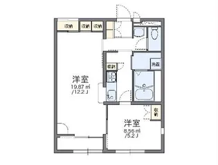 レオパレスグリーンヒル【1階】の間取り