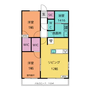 グレースハイム海老山【2階】の間取り