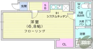 スカイコート小松島A【1階】の間取り