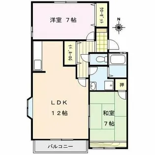 サンライズ平塚【2階】の間取り