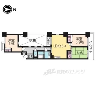 せんぼん有彩館【8階】の間取り