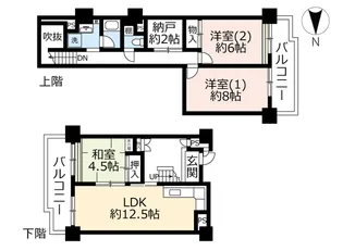 UR武庫川【2階】の間取り