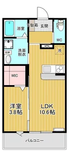 レジデンスしほう【1階】の間取り