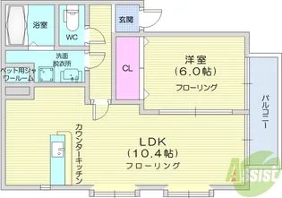 渡幸ベルメゾンDog&Cat2【1階】の間取り