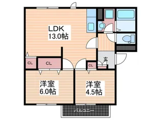 ニューエルディム山本【2階】の間取り