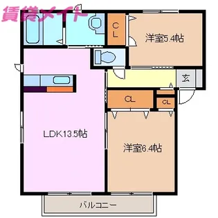 Le Clair【1階】の間取り