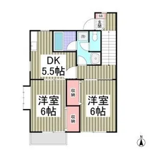 モダンピープルA棟【2階】の間取り