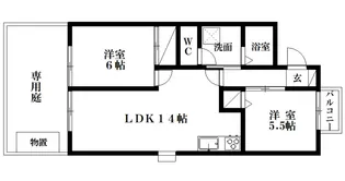 グランディール蜆塚A棟【1階】の間取り