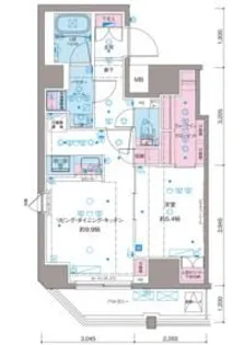 ガリシア新宿NorthII【11階】の間取り