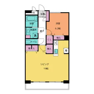 Enchante泉【8階】の間取り