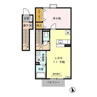 1LDKの間取り画像