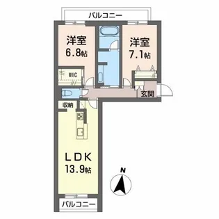 高知県高知市神田【マンション】の間取り