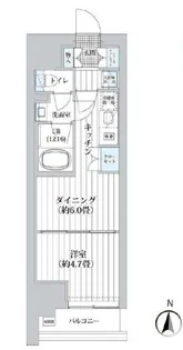 ライオンズフォーシア清澄白河【12階】の間取り