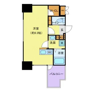 カスタリア大町【13階】の間取り