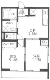 エルクラシス西品川【2階】の間取り