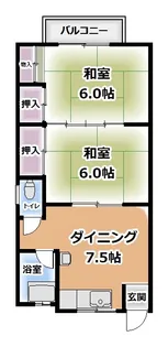 大阪府大阪市住吉区苅田8【マンション】の間取り