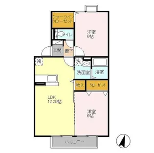 埼玉県北葛飾郡杉戸町高野台南1【アパート】の間取り