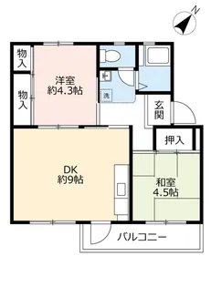 UR中登美第三【5階】の間取り