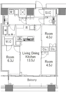 勝どきザ・タワー【40階】の間取り