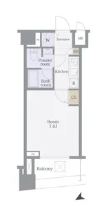 ガーラ・グランディ横濱桜木町【7階】の間取り